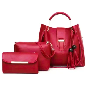 3 Pieces Red Handbag