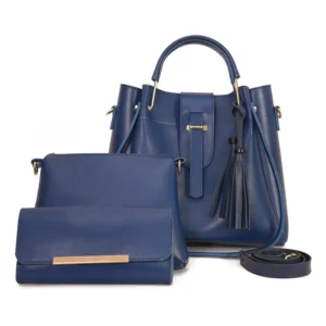 3 Pieces Blue Handbag